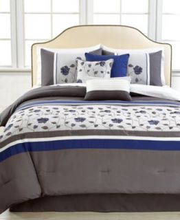 Kira 7 Piece Jacquard Comforter Sets   Bed in a Bag   Bed & Bath
