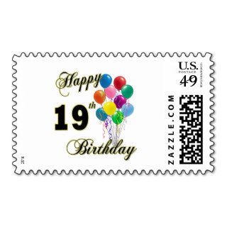 Happy 19th Birthday Merchandise Stamp