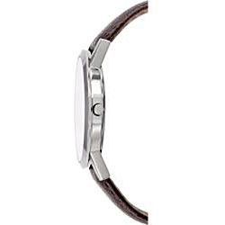 Movado Men's Museum Stainless Steel Case Brown Leather Strap Watch Movado Men's Movado Watches