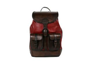 two tone santa cruz leather backpack by beara beara