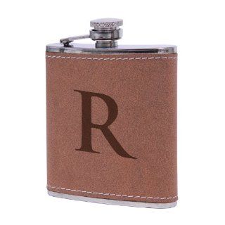 Classic Monogram Leatherette Personalized Flasks Kitchen & Dining