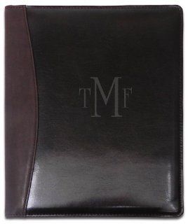 Monogram Engraved Leather Portfolio  