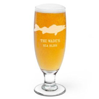 Walleye Personalized Beer Glass Kitchen & Dining