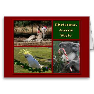 Merry Christmas Aussie Animals Card