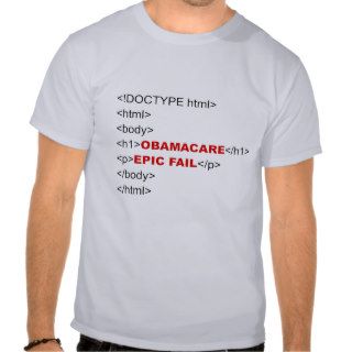 ObamaCare Epic Fail Tshirt