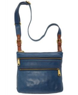 Fossil Stanton Leather Top Zip Crossbody   Handbags & Accessories