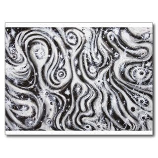 Abstract Spiral Galaxies (surrealism pattern) Postcard