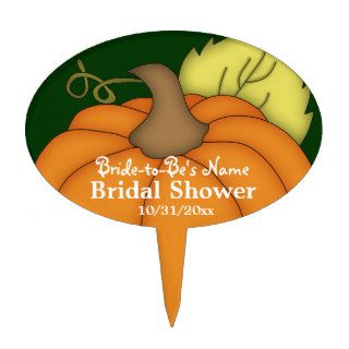 Plump Pumpkin Bridal Shower Cake Topper