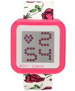 Betsey Johnson Watch, Womens Digital Floral Print Silicone Strap BJ00046 04   A Exclusive   Watches   Jewelry & Watches