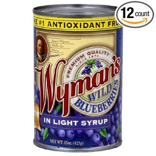 Wymans Juice Wild Blueberry in Light Syrup, 15 Ounce    12 per case.