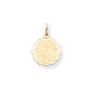 14k Gold Special Sister Charm Jewelry