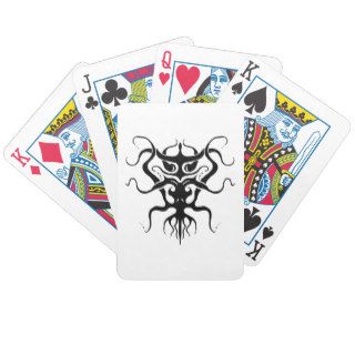 Alien Species 273 Tribal Tattoo black and white Bicycle Card Deck