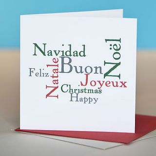 pack of multilingual christmas cards by belle photo ltd