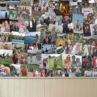 personalised random photo collage wallpaper by life on a wall