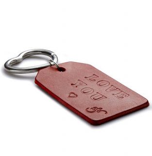 personalised leather keyfob by chambers & beau