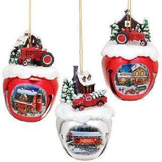 Farmall Sleigh Bells Ornaments (Set of 3)   Decorative Hanging Ornaments