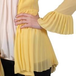 Tressa Designs Women's Pleated Detail Open Front Chiffon Cardigan Tressa Cardigans & Twin Sets