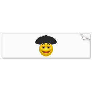 Happy yellow smiley wearing a mexican hat bumper sticker
