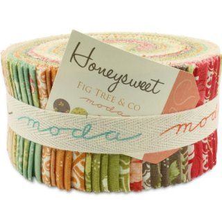Moda Honeysweet Jelly Roll, Set of 40 2.5x44 inch (6.4x112cm) Precut Cotton Fabric Strips