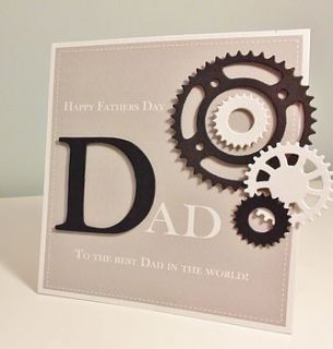 handmade cogs and sprockets father's day card by thoughts of you