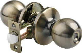 Brinks 2115 109 Ball Style Door Knob for Hall and Closet, Antique Brass   Doorknobs  