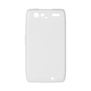 White TPU Protector Case for Motorola Droid RAZR MAXX XT916 Cell Phones & Accessories