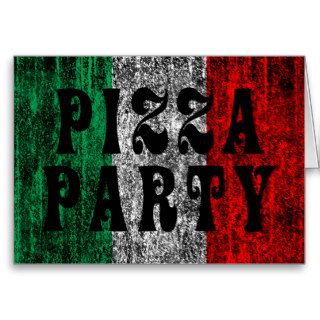 pizza party (italian flag) card