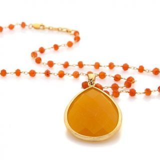Rarities Fine Jewelry with Carol Brodie Orange Agate and Carnelian Pendant wit