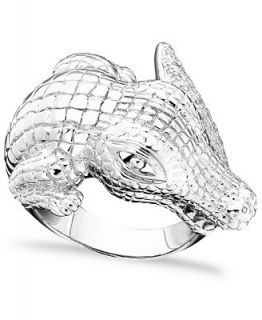 Sterling Silver Diamond Crocodile Ring (1/5 ct. t.w.)   Rings   Jewelry & Watches