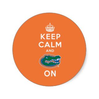 Keep Calm and Gator On   Orange Sticker