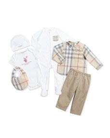 Burberry Infant Boys Five Piece Gift Set