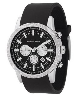 Michael Kors Mens Chronograph Scout Black Polyurethane Strap Watch 45mm MK8040   Watches   Jewelry & Watches