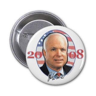 John McCain Portrait Button