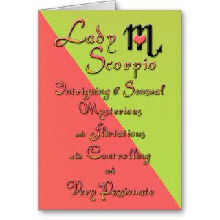 Lady Scorpio Zodiac Note Card