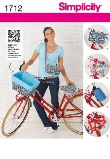 Simplicity 1712 Bicycle Bags and Seat Cover Sewing Pattern, Size OS (One Size)
