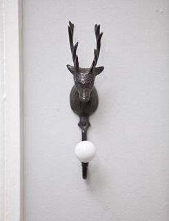 cast iron deer's head hook by rose & grey