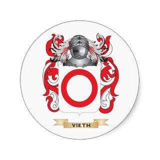 Vieth Family Crest (Coat of Arms) Stickers