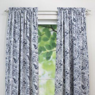 Chooty & Company Paisley 54 by 108 Inch Rod Pocket Curtain Panel for 1.5 to 2 Inch Rod, Blue   Window Treatment Panels