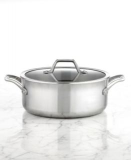 Calphalon AccuCore Stainless Steel 4 Qt. Covered Saucepan   Cookware   Kitchen