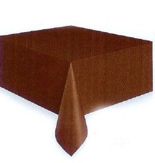 Brown 54 " x 108 " Rectangle Plastic Party Table Cover   Tablecloths