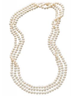 Pearl Necklace, 100 Cultured Freshwater Pearl Endless Strand Necklace   Necklaces   Jewelry & Watches
