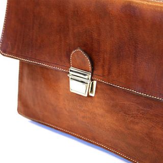 executive leather briefcase by 3b leather goods