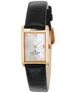 kate spade new york Watch, Womens Cooper Black Leather Strap 32x21mm 1YRU0043   Watches   Jewelry & Watches