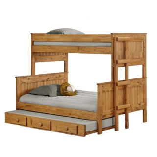 Discovery World Furniture Convertible Twin over Full Three Drawer Bunk