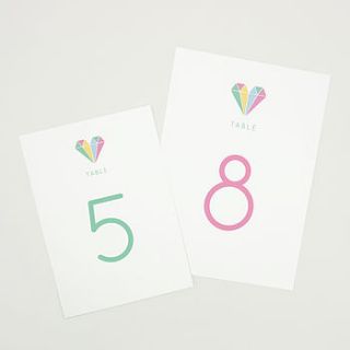 yay set of eight table numbers by style & joy