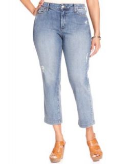 NYDJ Plus Size Bobbie Boyfriend Jeans, Riverbank Wash   Jeans   Plus Sizes