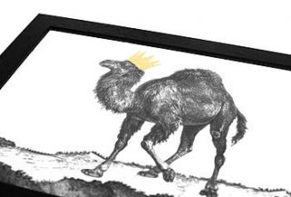 hand gilded camel print by mountain & molehill
