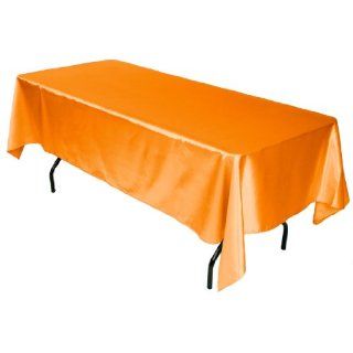 LinenTablecloth 60 x 102 Inch Rectangular Satin Tablecloth Pumpkin   Tablecloth Rectangle Gold
