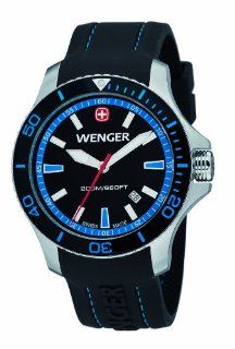 Wenger Swiss 01.0641.104 Sea Force Men's Black Silicone Watch at  Men's Watch store.