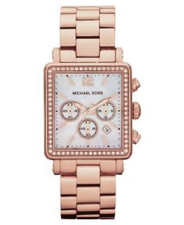 Michael Kors Womens Chronograph Hudson Rose Gold Tone Stainless Steel Bracelet Watch 35x32mm MK5571   Watches   Jewelry & Watches